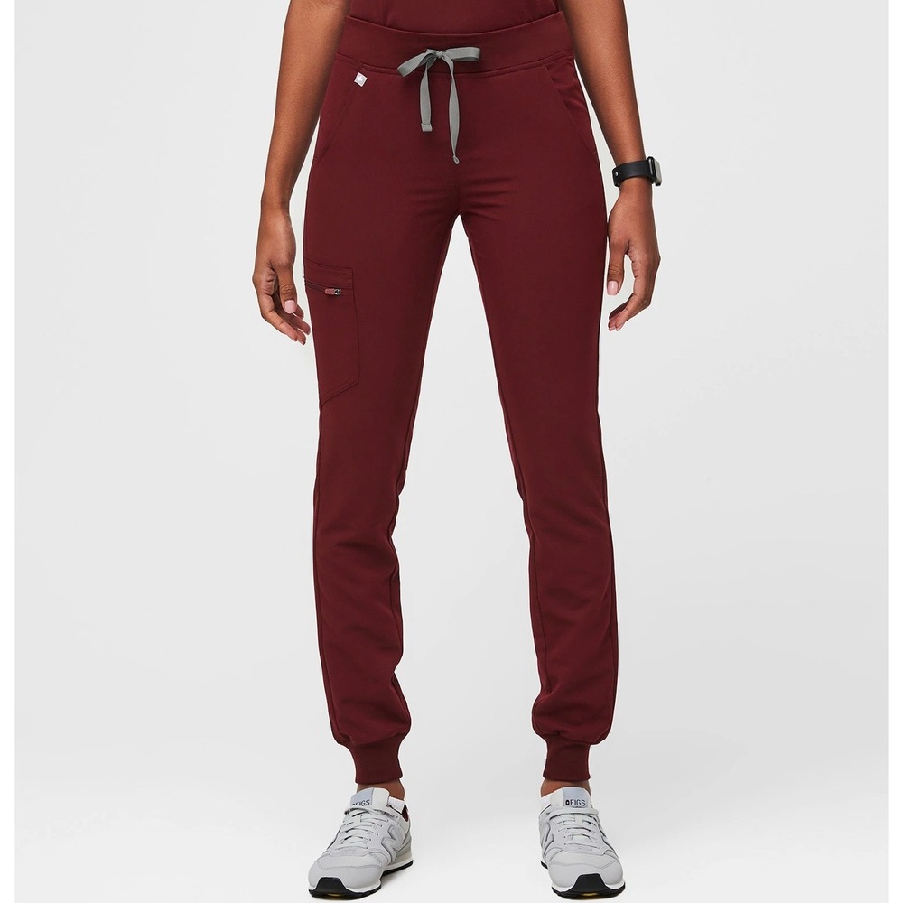 Figs Technical Collection Zamora‎ Jogger Scrub Pants Burgundy Sz S